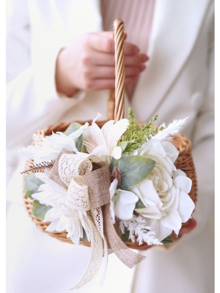 Koszyczek wielkanocny boho - 20cm